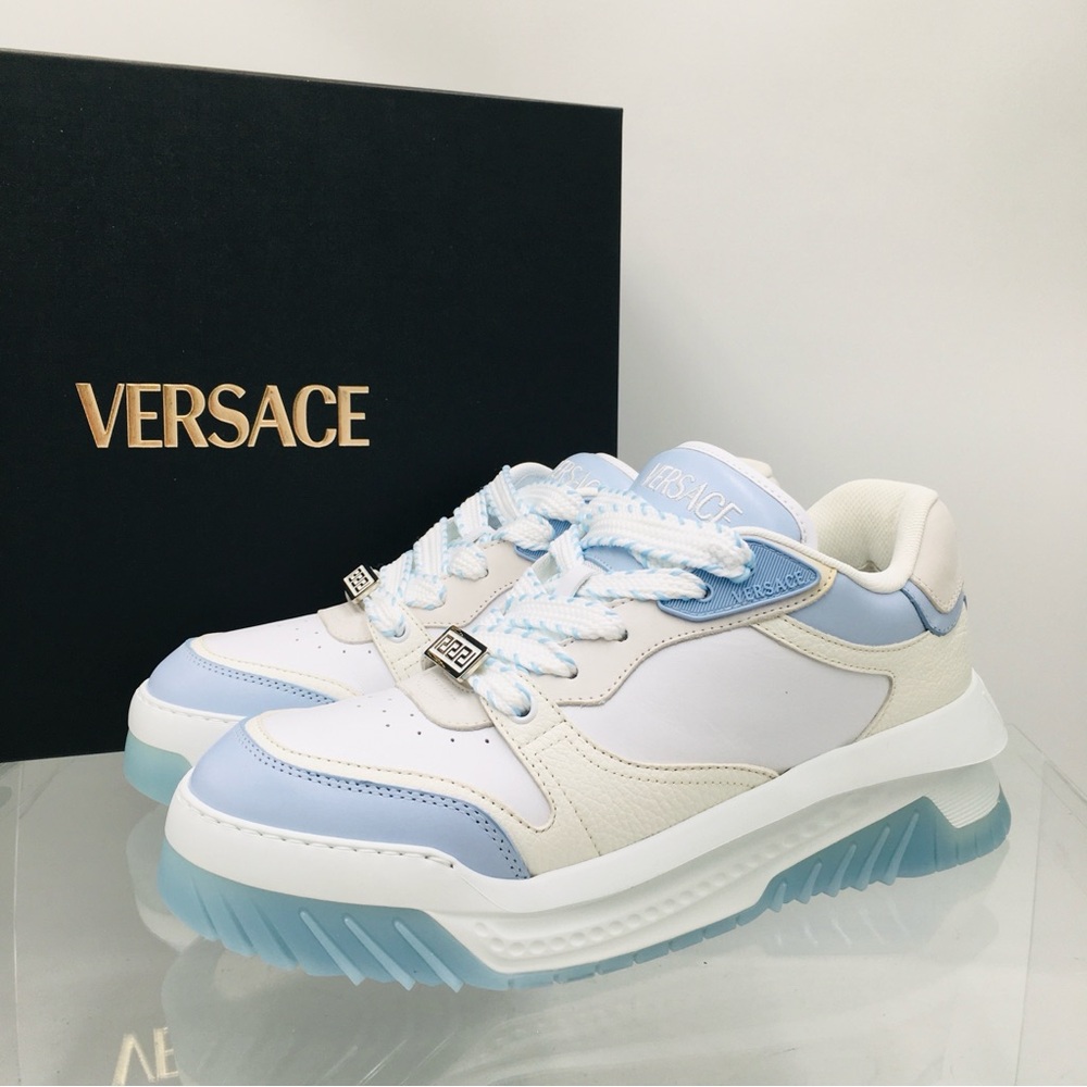 Versace Odissea Leather Low - Top Sneakers Men’s Size US 10 M